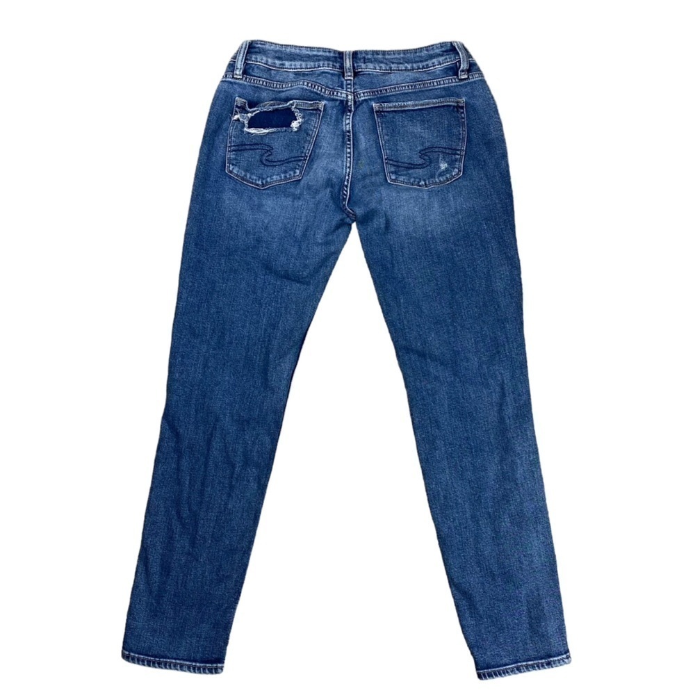 Men’s Boyfriend Silver Jeans W29/L29 - Blue Distressed Denim - Picture 3 of 6